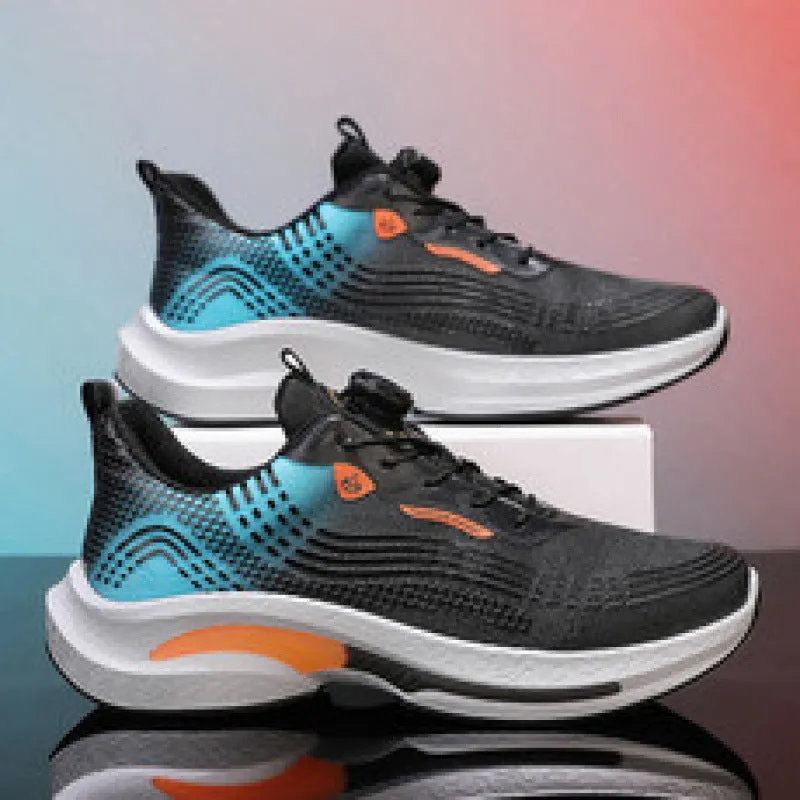 Men's low-top sneaker in mesh with a rotating buckle and rubber sole, shown in available colour options.