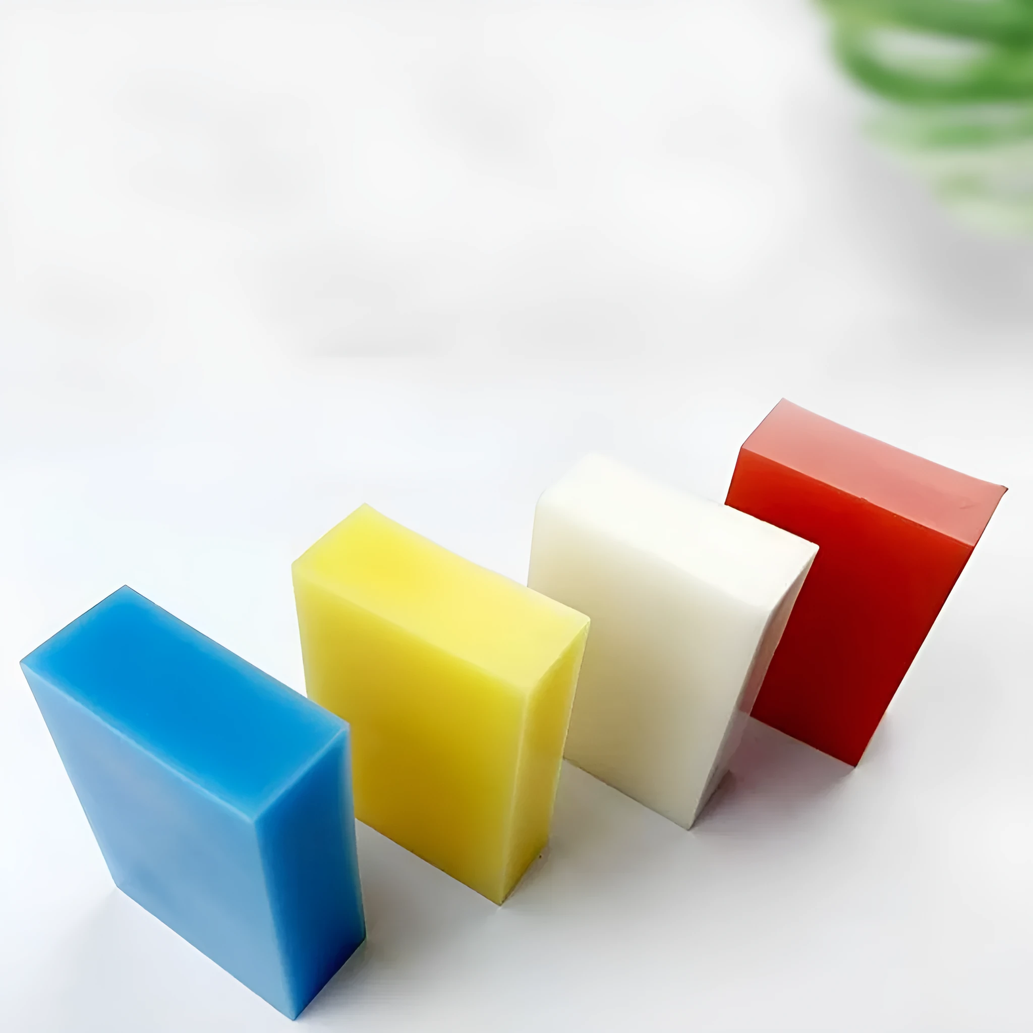 Veneer Double Plate 120g microcrystalline snowboard wax block in blue, red, white, yellow colours