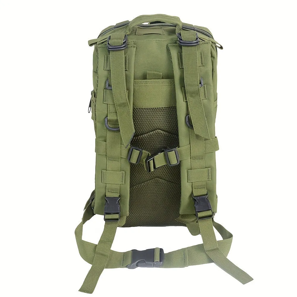 Double pull head camouflage outdoor backpack for men in PU material with multiple camo pattern options