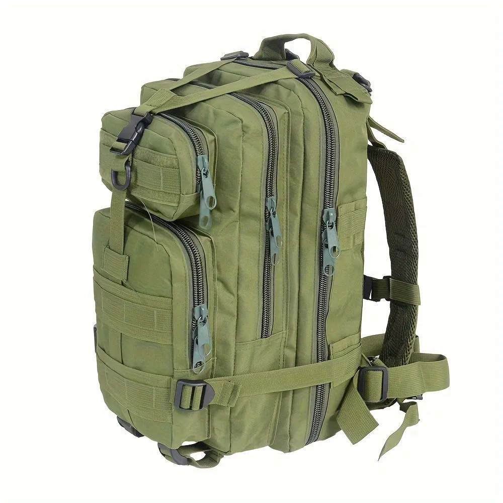 Double pull head camouflage outdoor backpack for men in PU material with multiple camo pattern options