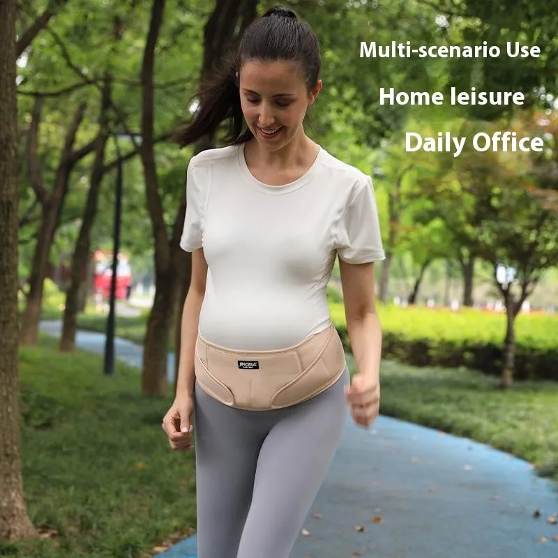 Maternity belt prenatal abdominal lift support in black with breathable fabric for waist protection during running