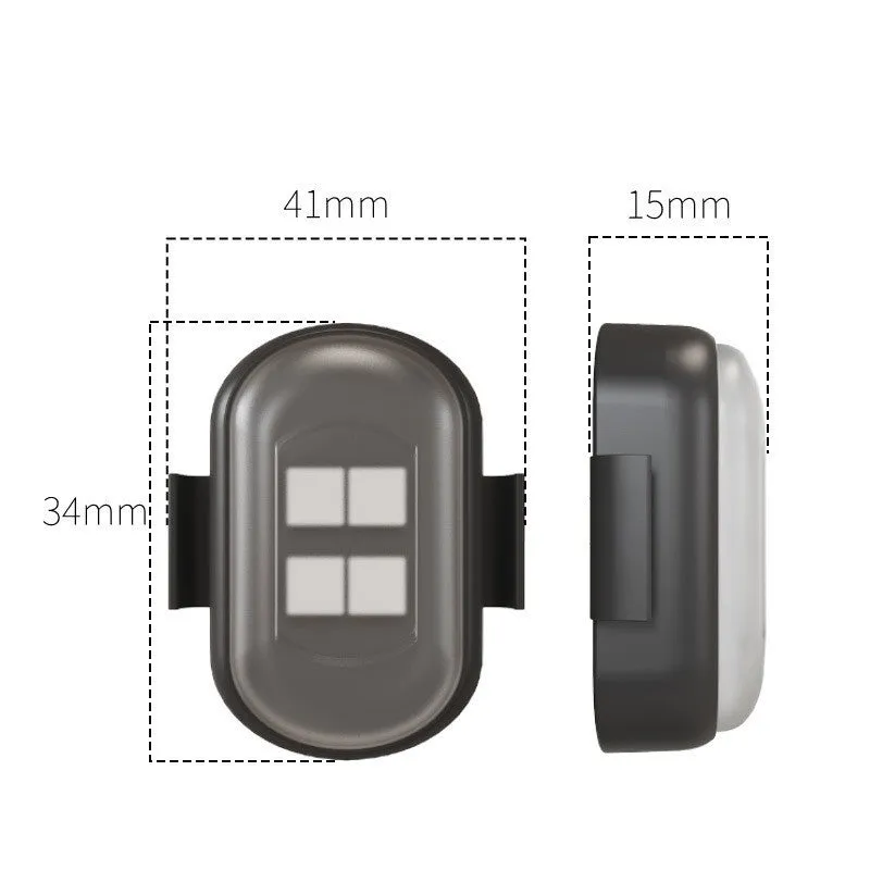 Motorcycle LED warning light with wireless remote control, ABS housing, universal fit for most bikes