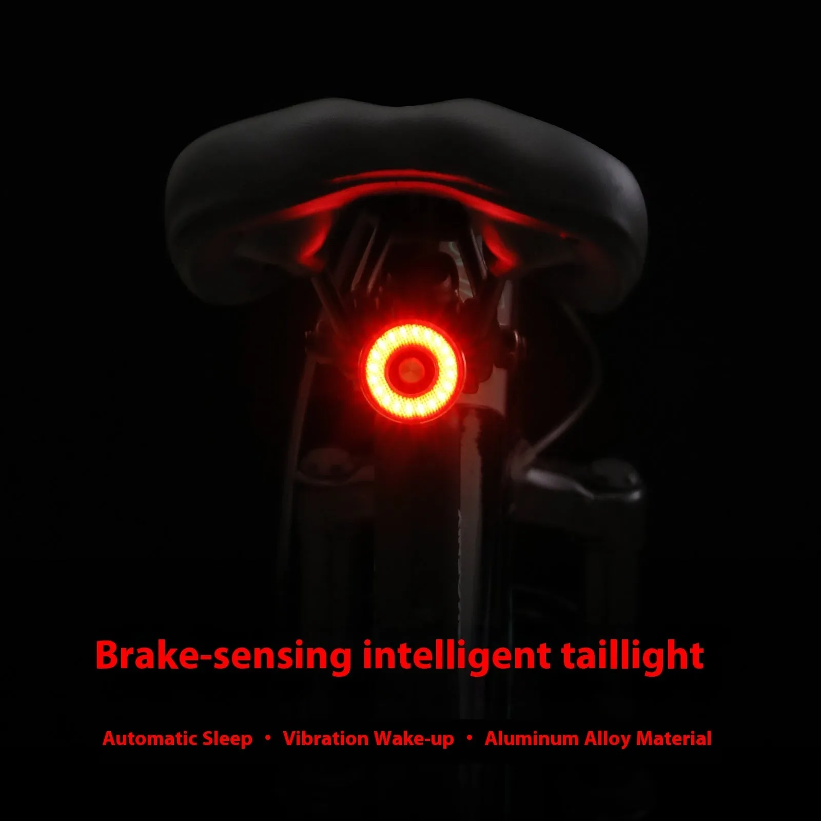 Warning cycling fixture bicycle taillight road aluminium alloy 8x3x12cm 84g Smart Eye Q5