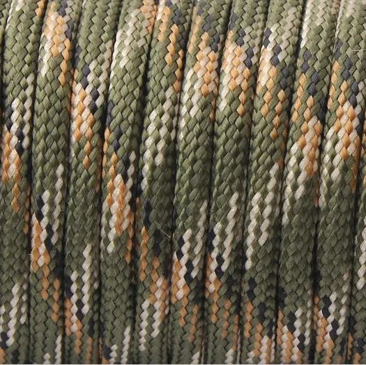 7 core paracord umbrella rope 4mm diameter 31m bundle in army green camouflage colour