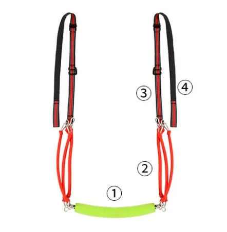 Pull-up assisted hanging trainer with EVA pedal, elastic rope, 350mm foot, 150kg capacity