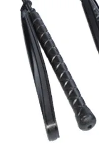Short low carbon steel rider whip for obstacle training on white background