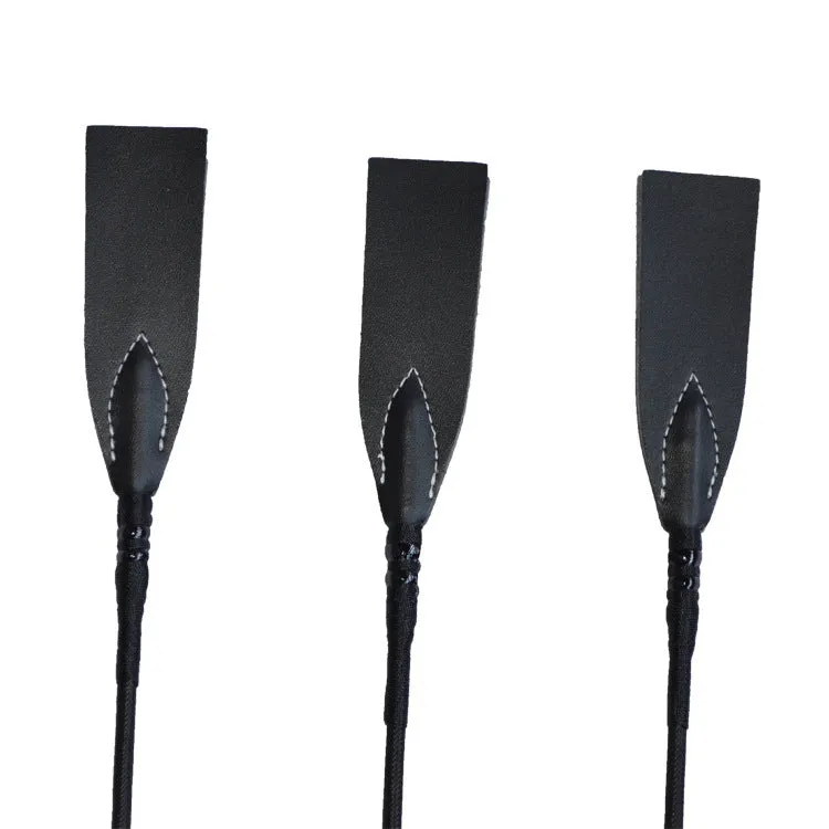 Short low carbon steel rider whip for obstacle training on white background