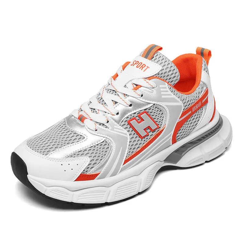 Men's mesh casual running shoes in three colour options with injection moulded plastic soles