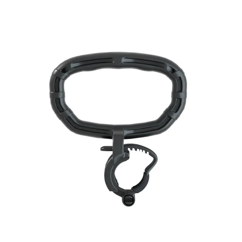 Adjustable kettlebell handle in black PP material, 21x19cm, 130g, for fitness body shaping