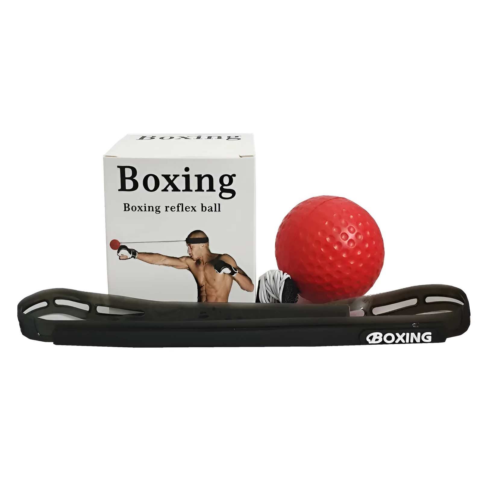 Silicone headband boxing ball with red PU foam ball for fitness and self-defence training