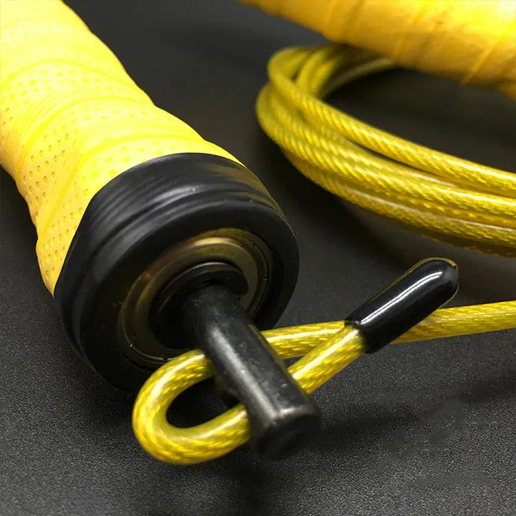 PROCIRCLE foam skipping rope with bearing mechanism, 160g weight block, black handle, on grey background
