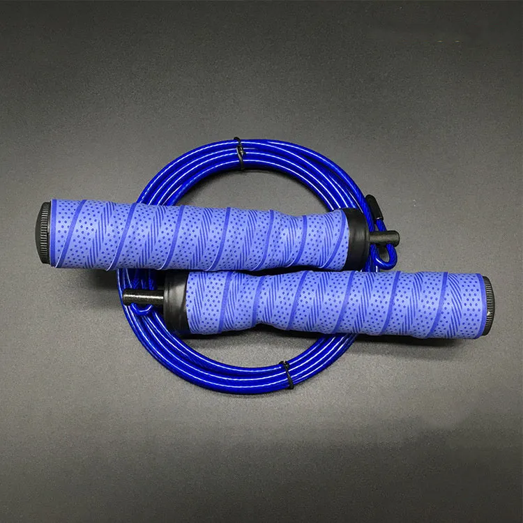 PROCIRCLE foam skipping rope with bearing mechanism, 160g weight block, black handle, on grey background