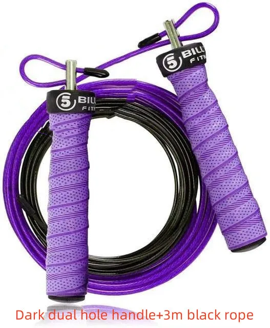 PROCIRCLE foam skipping rope with bearing mechanism, 160g weight block, black handle, on grey background