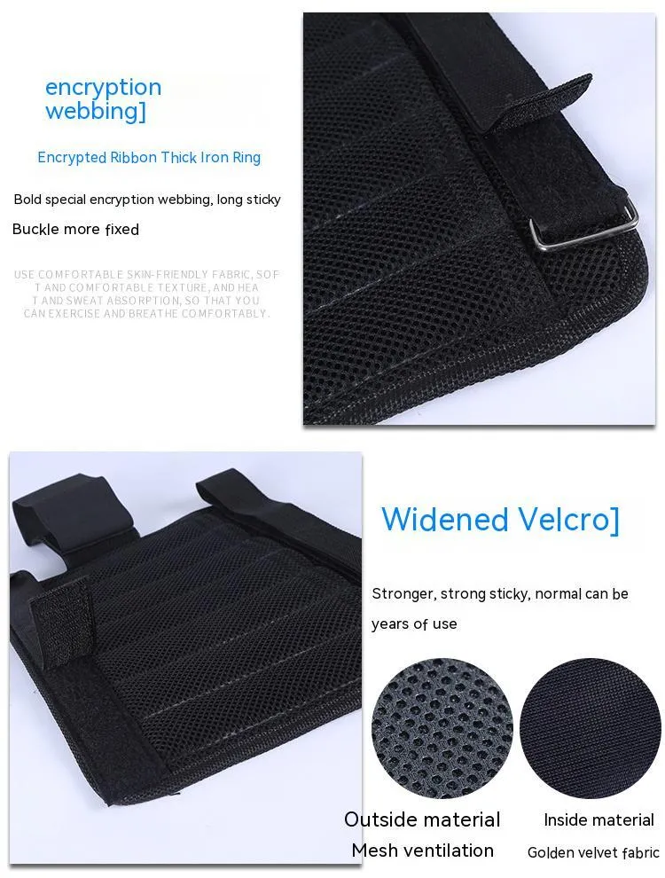 Sandbag leggings for weight-bearing running workout with nylon legging empty sleeve