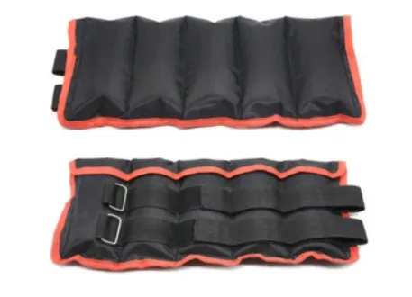 Sandbag leggings for weight-bearing running workout with nylon legging empty sleeve