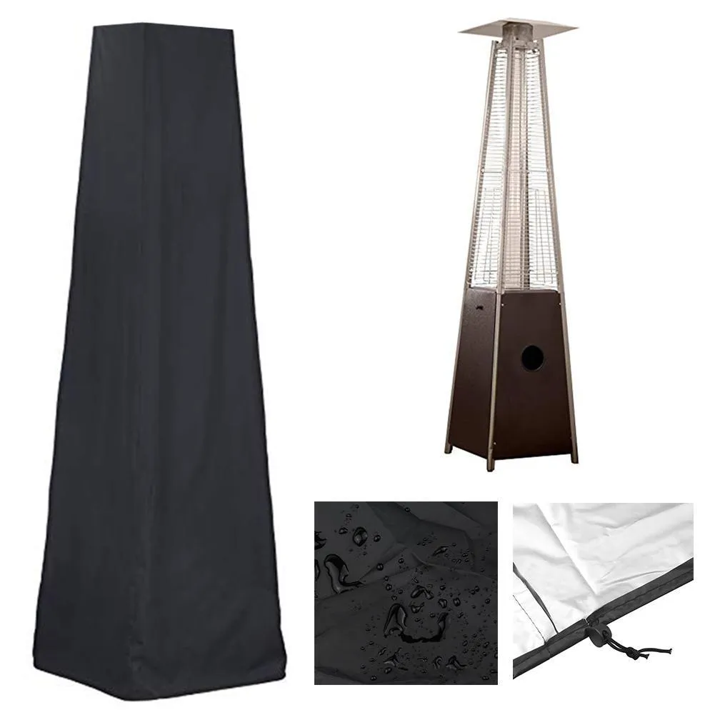 Outdoor patio heater cover 210D Oxford cloth waterproof anti-UV for 221x61x53cm heaters