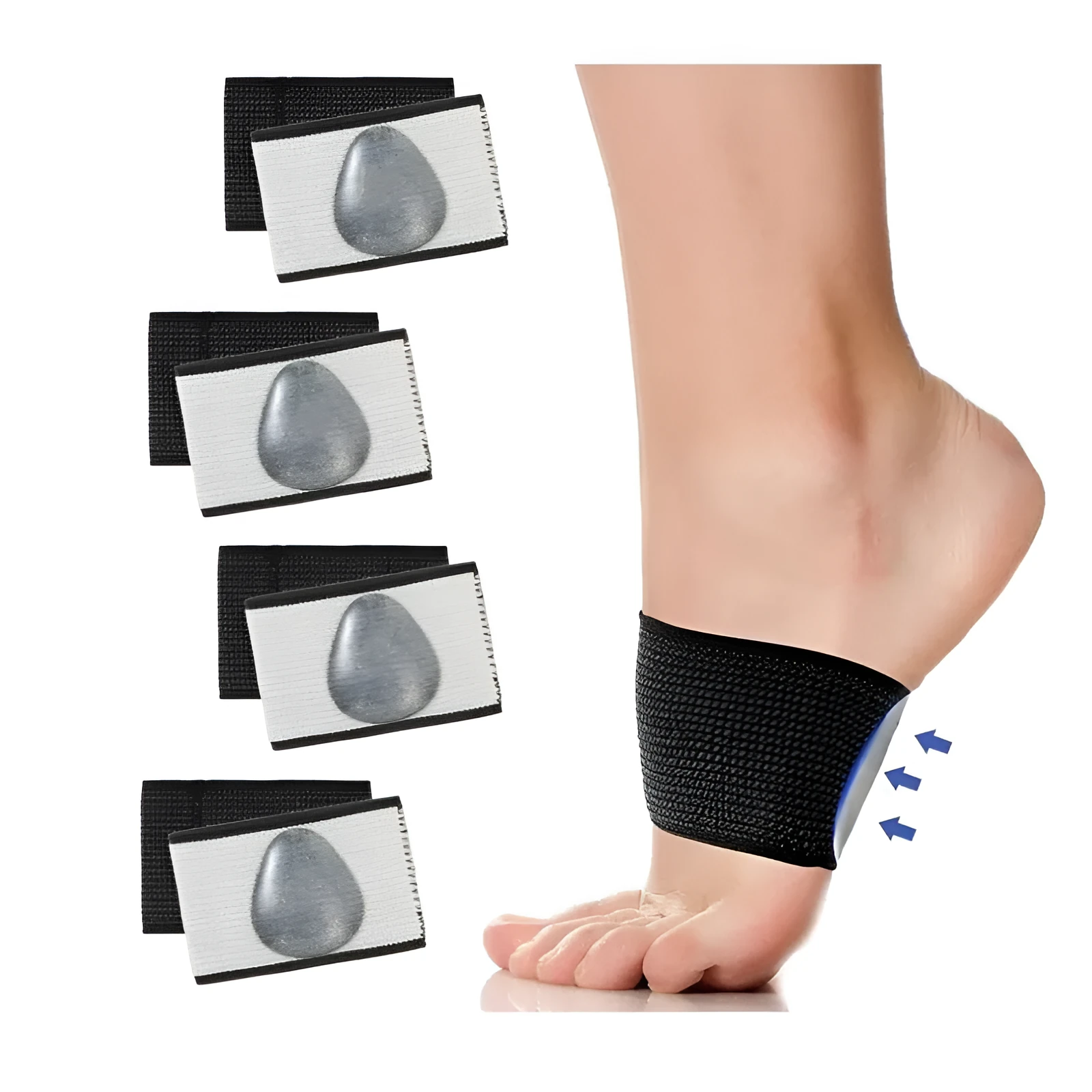Men's and women's elastic foot bandage cover for flat foot and arch support in PU material