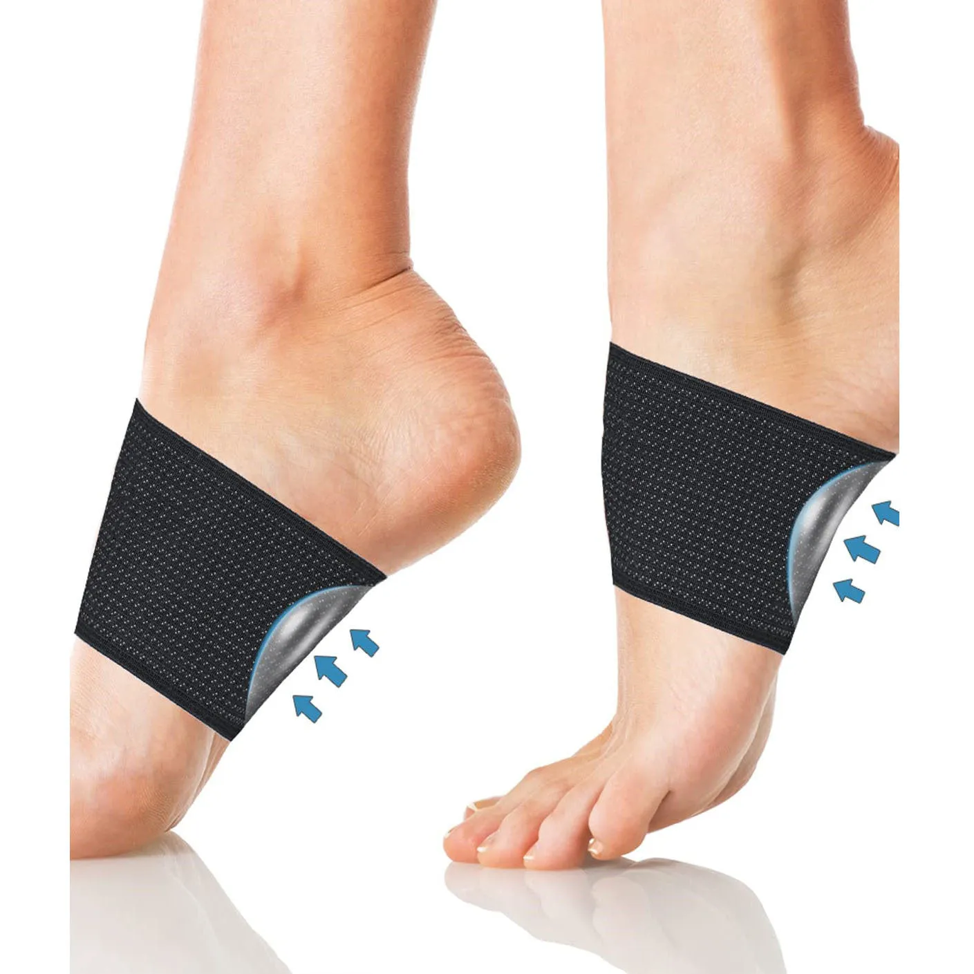 Men's and women's elastic foot bandage cover for flat foot and arch support in PU material