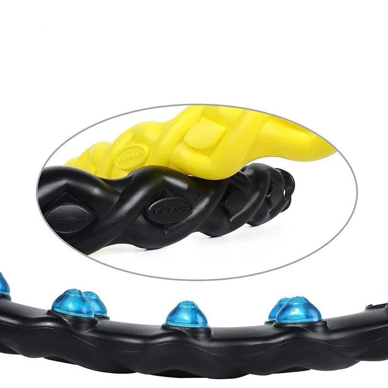 Yellow Magnetic Therapy Hoop 108cm segmented for portable storage and waist slimming exercise