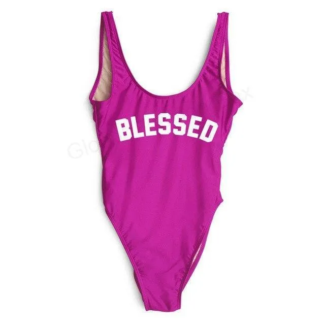 Blessed Swimsuit one-piece polyester nylon women's swimwear in multiple colours with height-based sizing