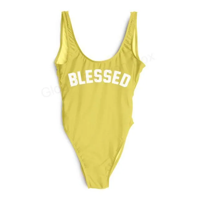 Blessed Swimsuit one-piece polyester nylon women's swimwear in multiple colours with height-based sizing