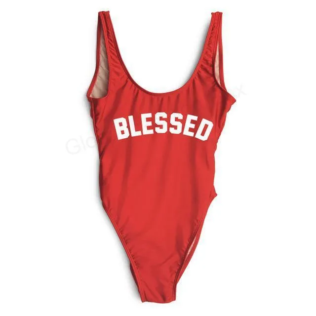 Blessed Swimsuit one-piece polyester nylon women's swimwear in multiple colours with height-based sizing