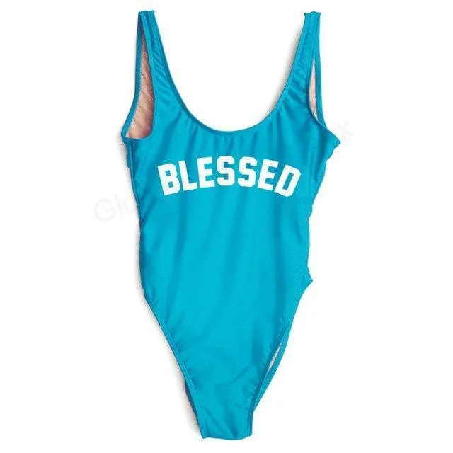Blessed Swimsuit one-piece polyester nylon women's swimwear in multiple colours with height-based sizing
