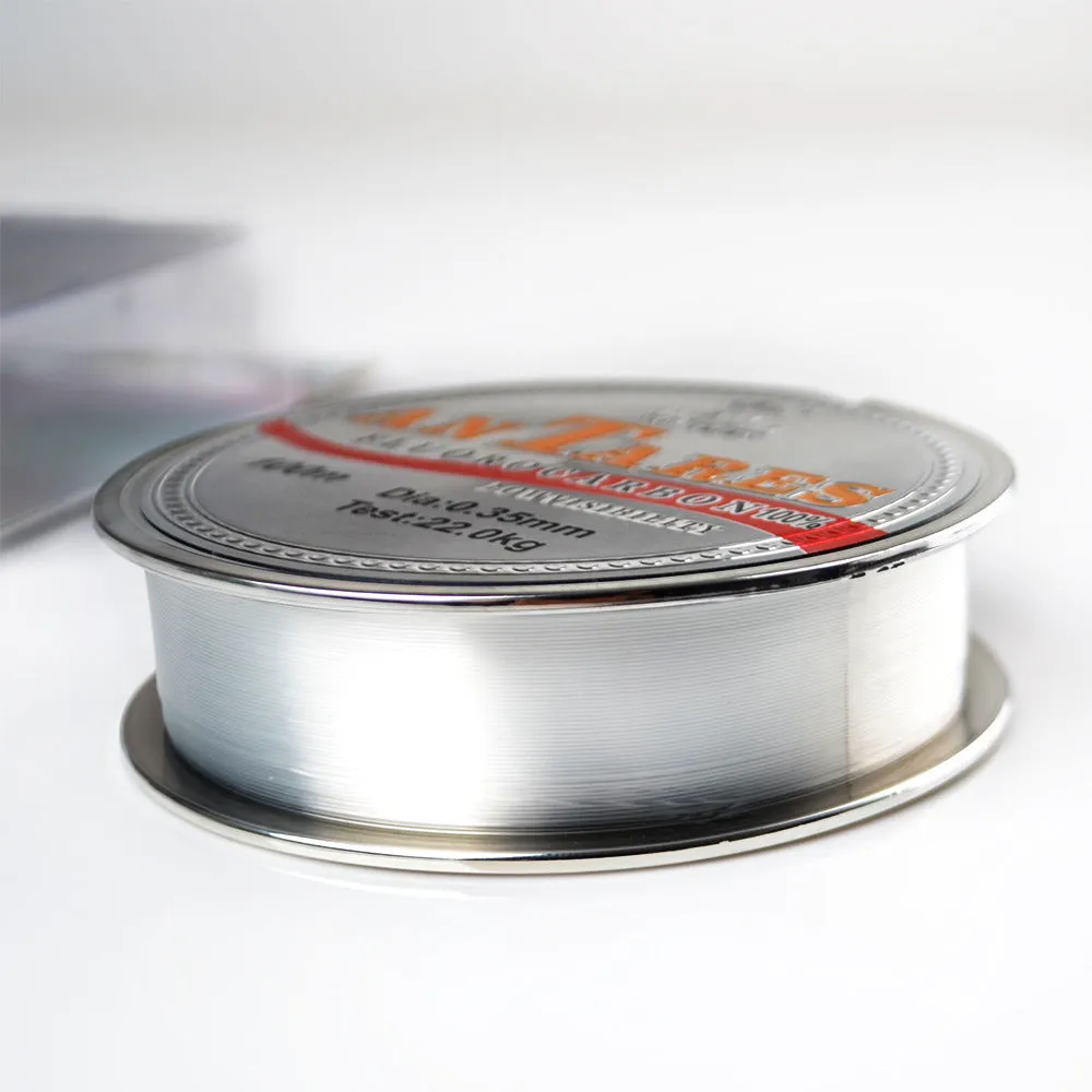 Fluorocarbon coated carbon fibre fishing line 100m spool with seven diameter options