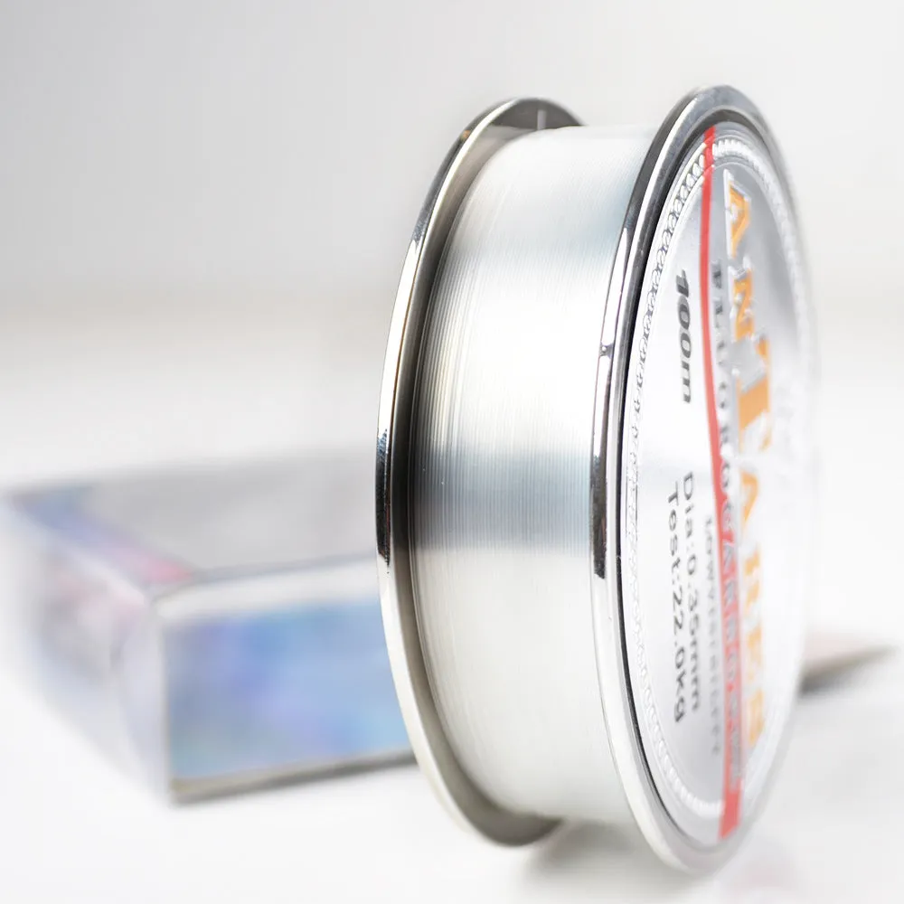Fluorocarbon coated carbon fibre fishing line 100m spool with seven diameter options