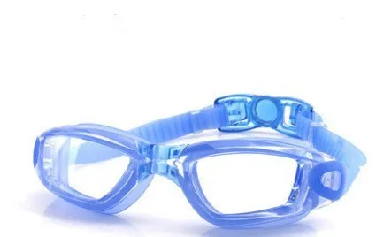 Plain anti-fog swimming goggles in silicone, black colour, average size for men and women