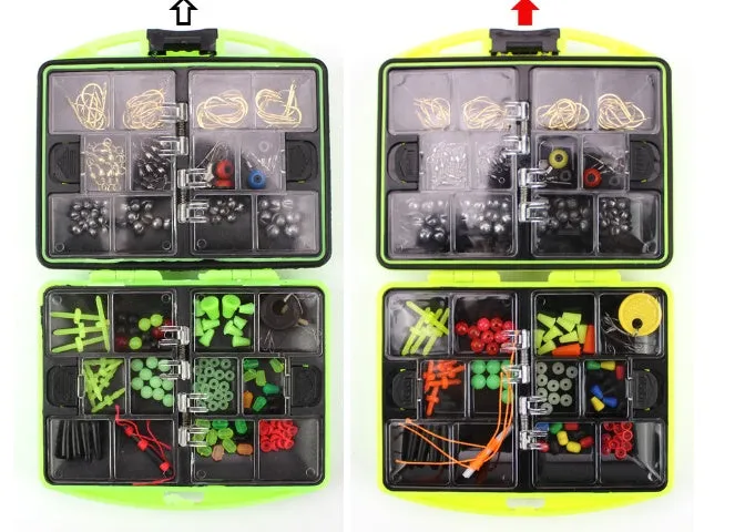 Rock fishing accessories combination suit with 184 pieces for sea fishing