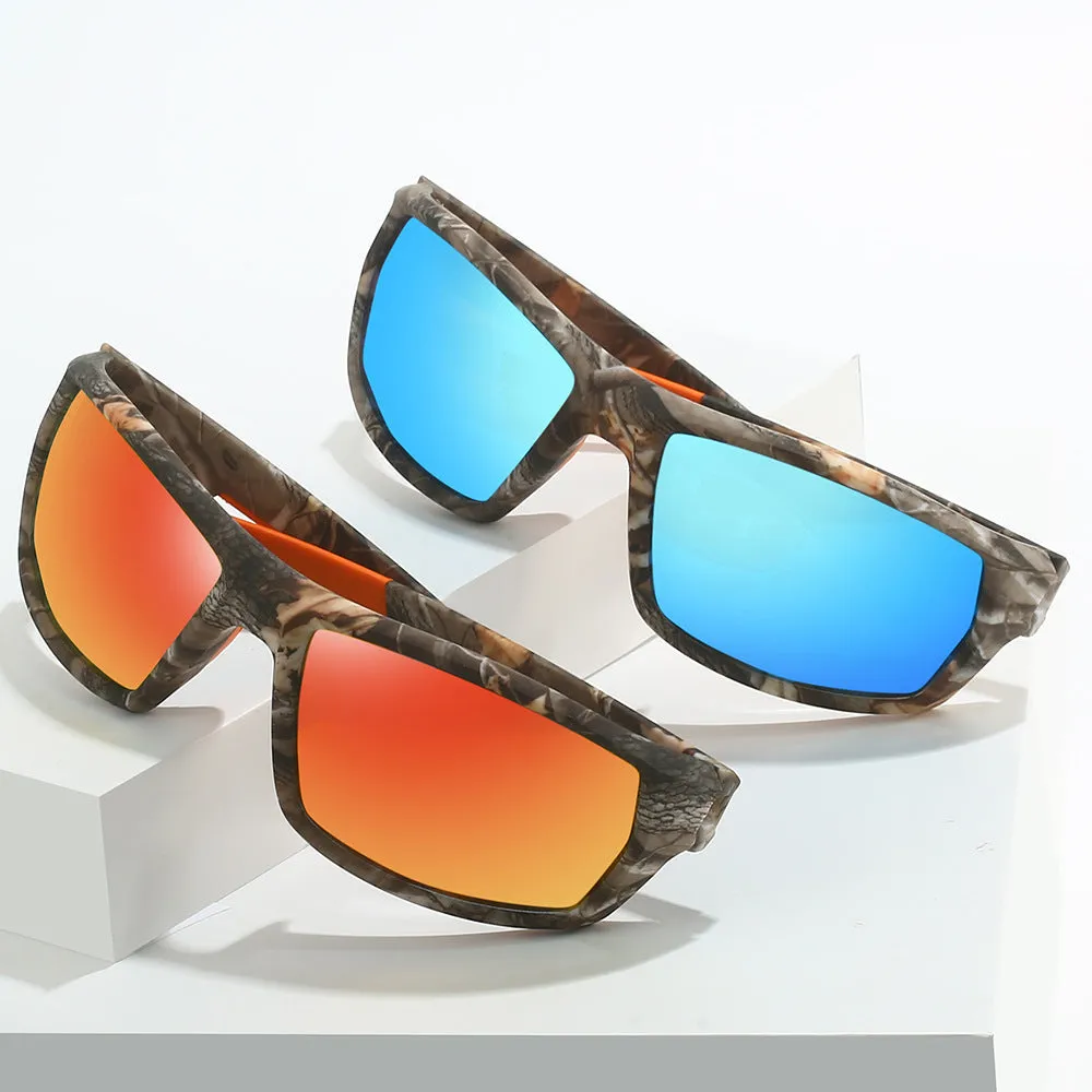 Riding sports sunglasses with TAC polarised lens and PC frame in black grey colour
