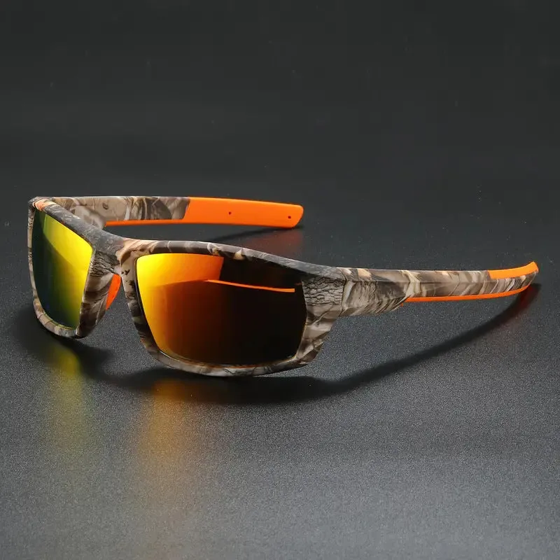 Riding sports sunglasses with TAC polarised lens and PC frame in black grey colour