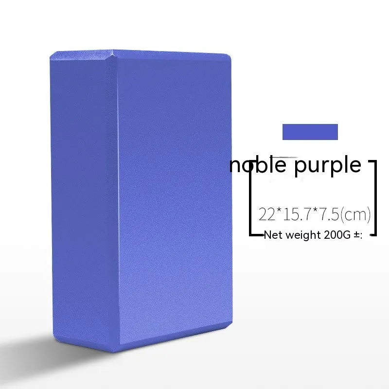 High-density EVA yoga and dance block in violet colour on a plain background