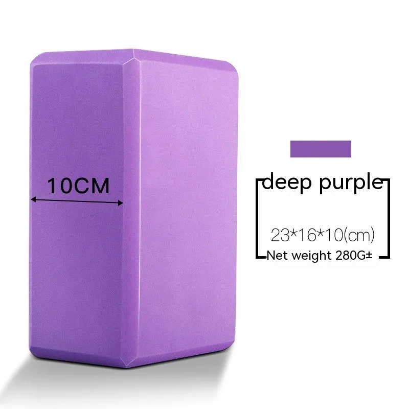 High-density EVA yoga and dance block in violet colour on a plain background
