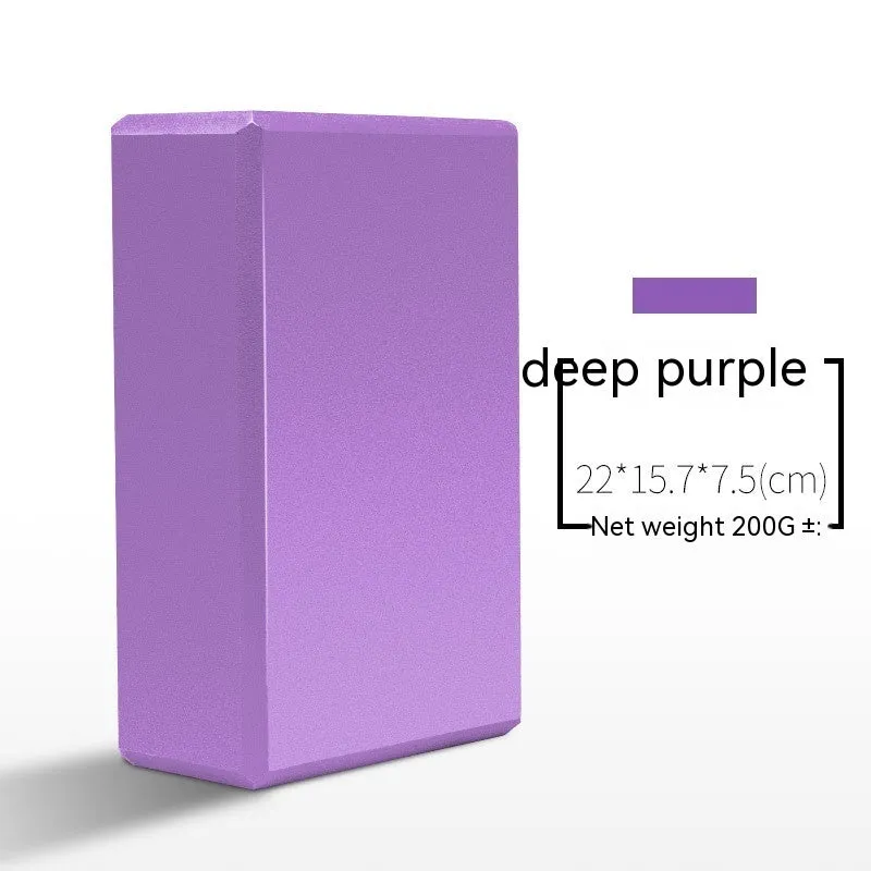 High-density EVA yoga and dance block in violet colour on a plain background