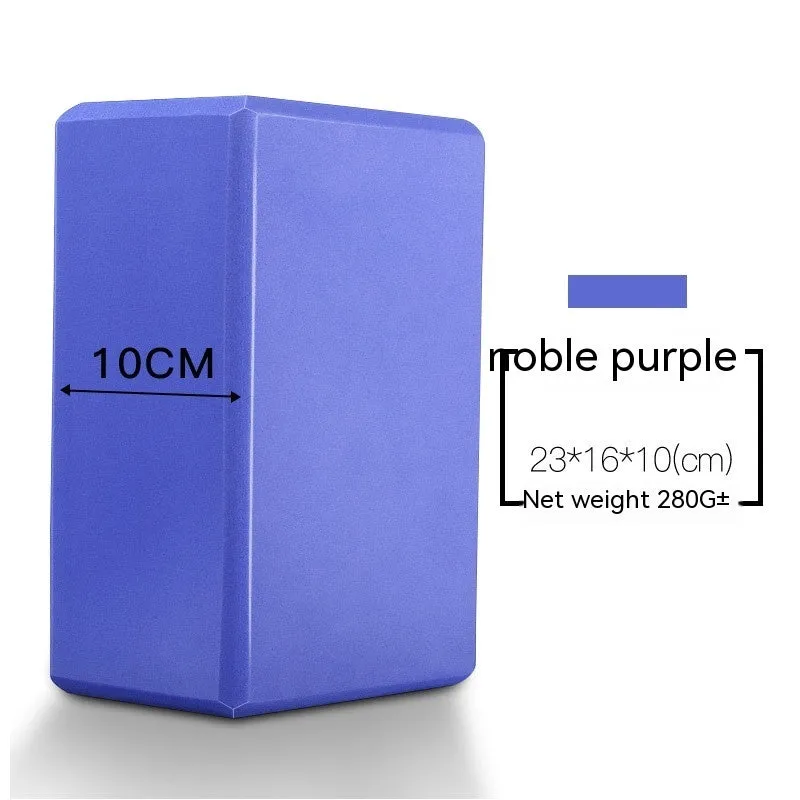 High-density EVA yoga and dance block in violet colour on a plain background
