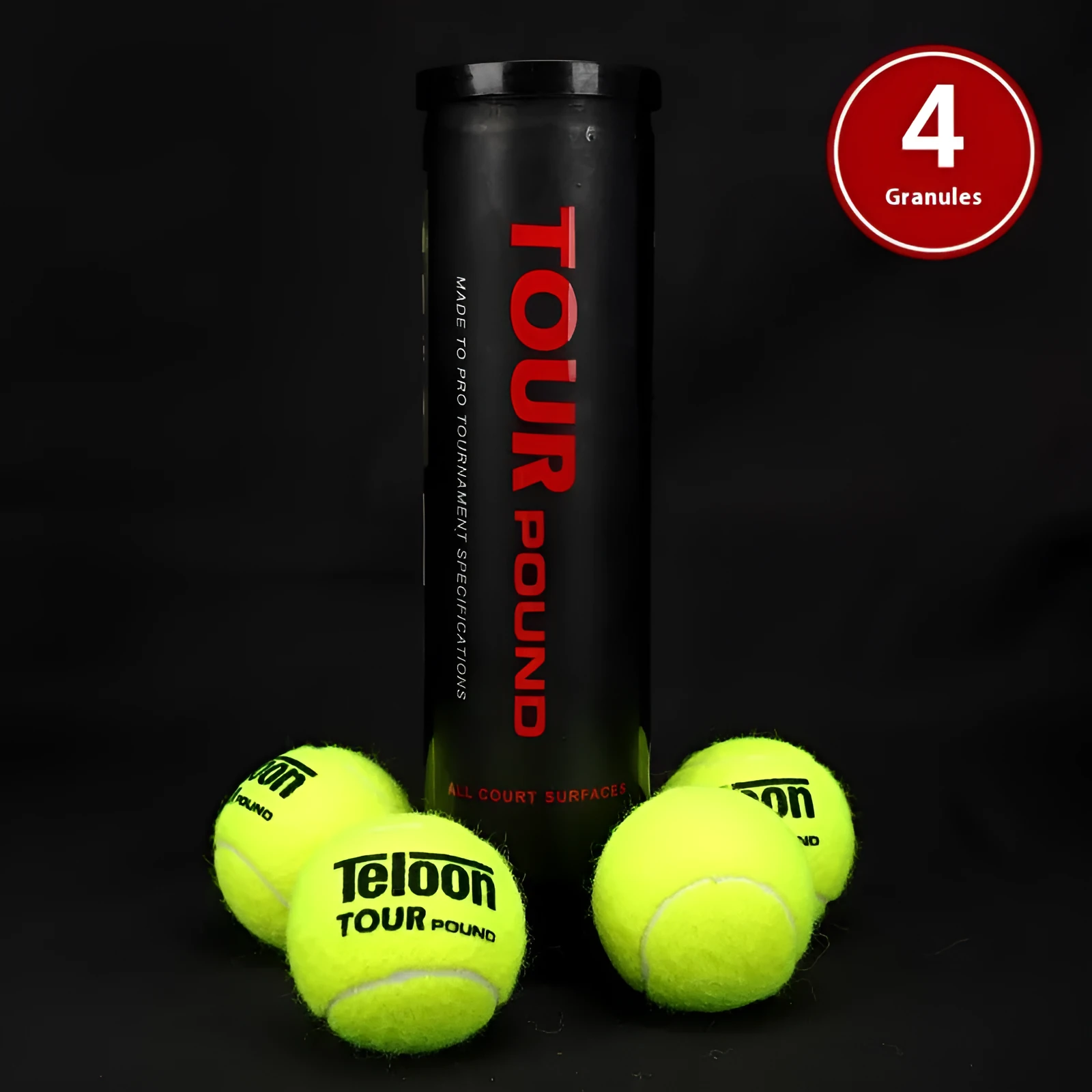 Tianlong P4 training tennis balls 4 pack barrel rubber practice balls