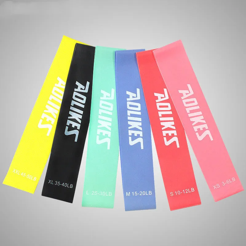 Natural latex tension band elastic band for resistance exercise in black colour