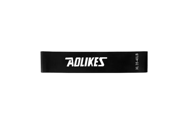 Natural latex tension band elastic band for resistance exercise in black colour