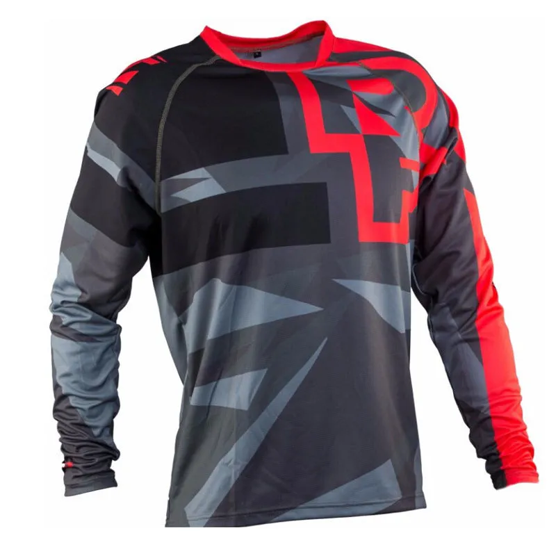Long sleeve mountain bike jersey in fluorescent green made from polyester fibre with Asian sizing