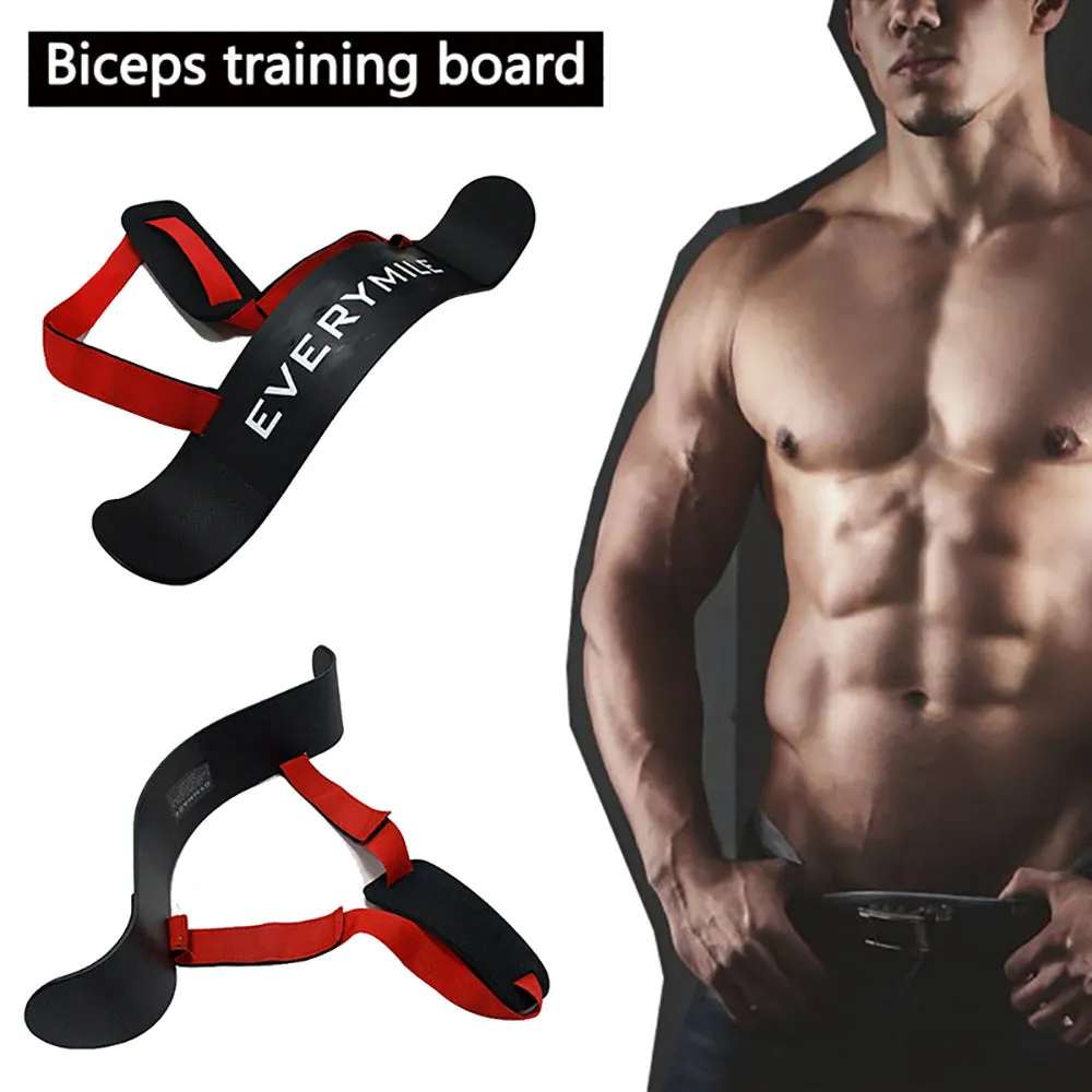 Black aluminium alloy dumbbell curling support plate for barbell training