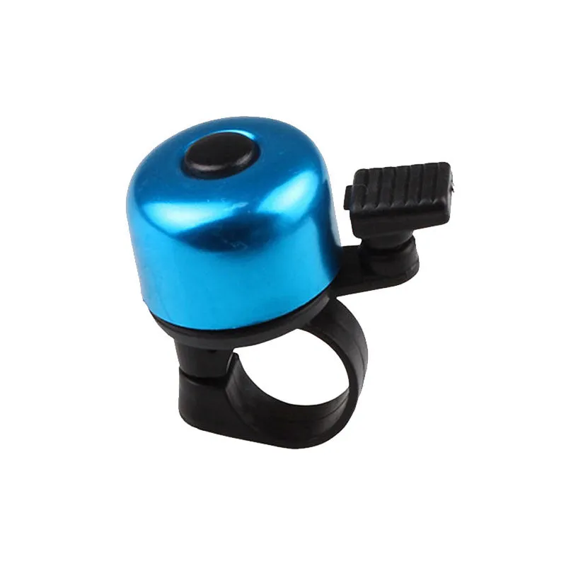 Colour mini bicycle bell in aluminium alloy weighing 0.019 kg on a bike handlebar