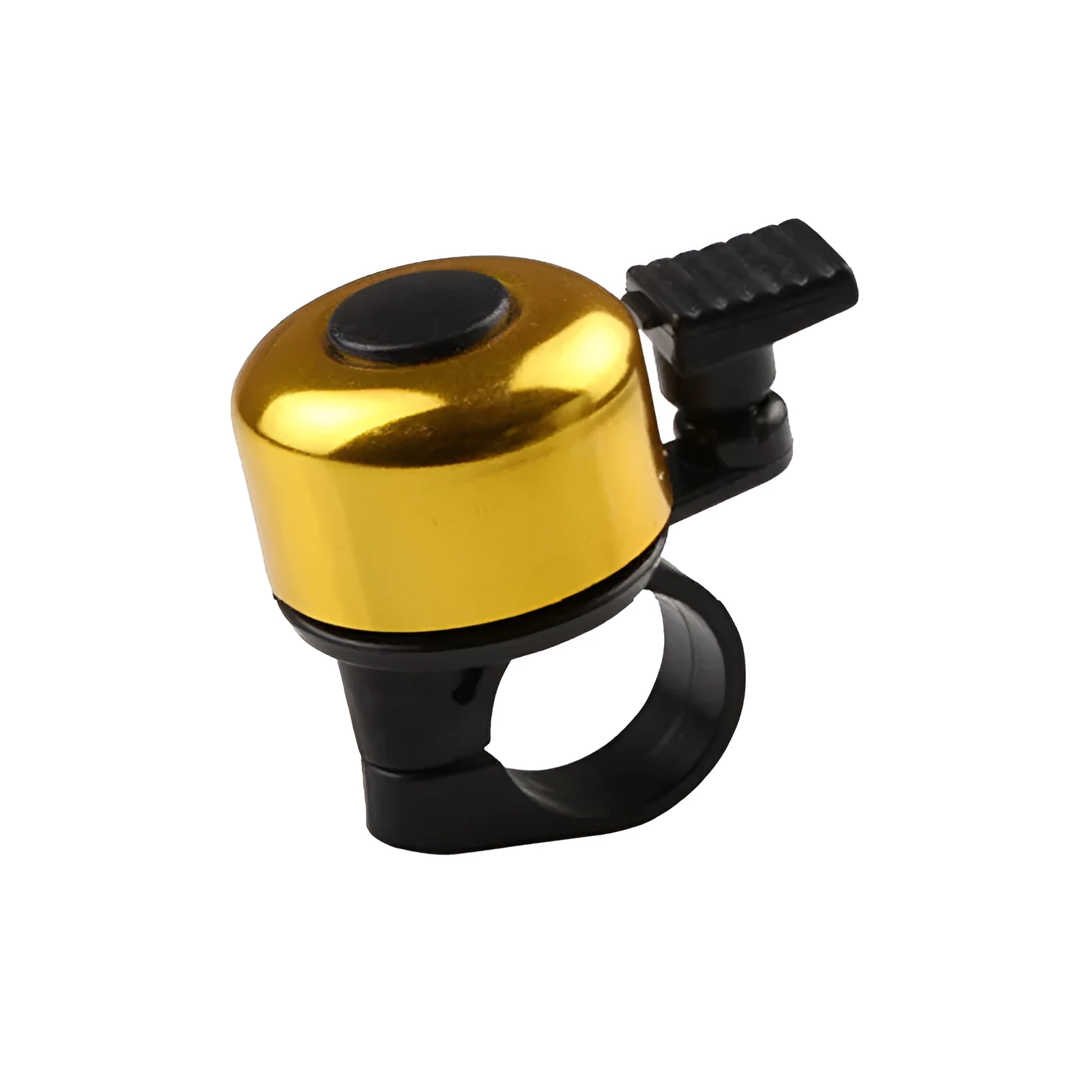 Colour mini bicycle bell in aluminium alloy weighing 0.019 kg on a bike handlebar