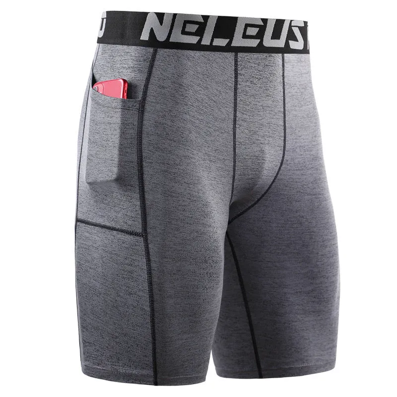 Men's stretch sport shorts in quick-drying polyester fabric for summer running and fitness