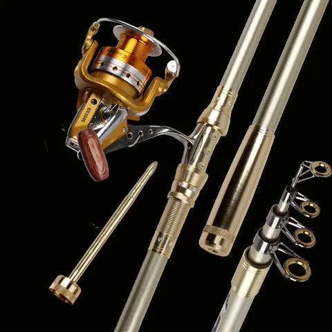 Super hard carbon sea fishing rod Tyrant Gold with ground plug, available in 2.1m to 3.6m lengths