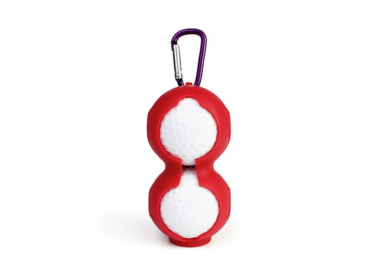 Silicone golf ball cover in 18mm size, available in blue green red rose red and yellow colours