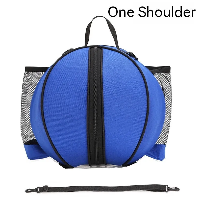 Oxford cloth basketball bag with 9L capacity in black or camouflage featuring one-shoulder and two-shoulder straps