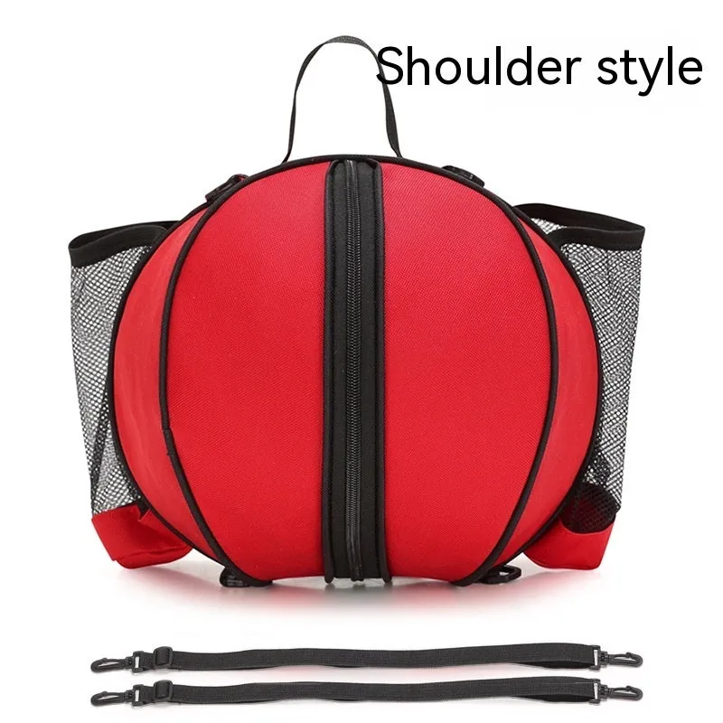 Oxford cloth basketball bag with 9L capacity in black or camouflage featuring one-shoulder and two-shoulder straps