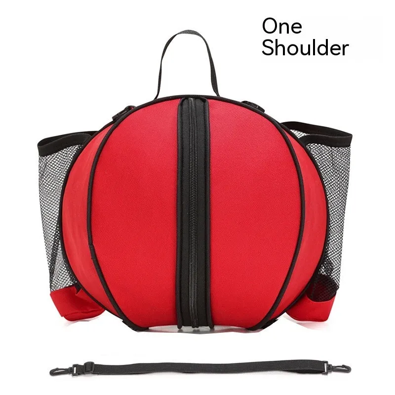 Oxford cloth basketball bag with 9L capacity in black or camouflage featuring one-shoulder and two-shoulder straps